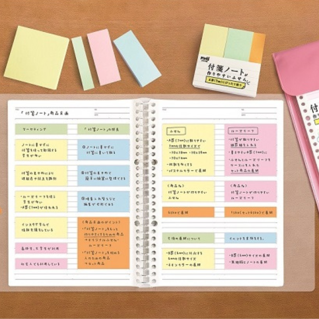 Cluster Japan Pitta Sticky Notes A-lined 4P