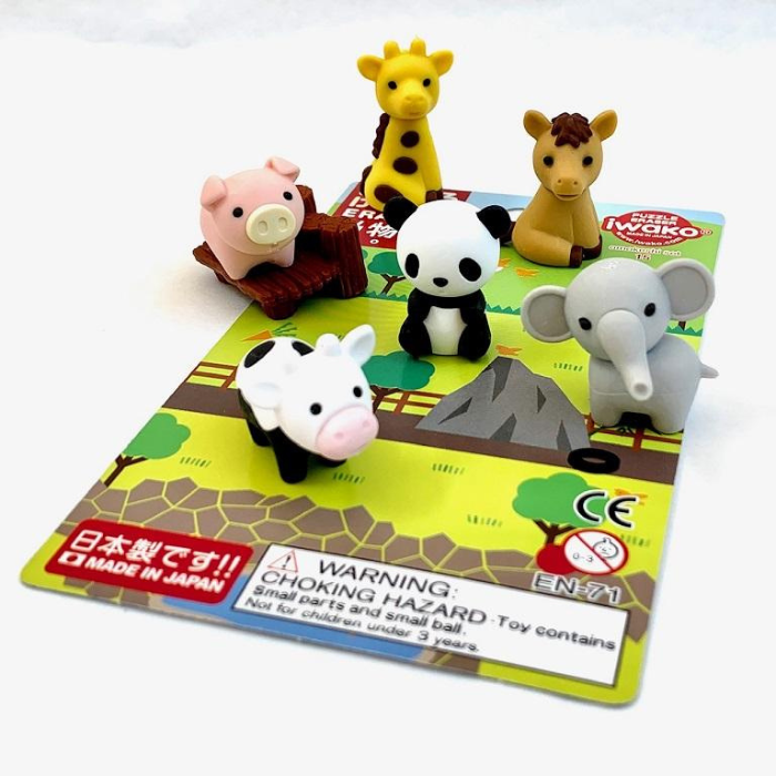 Iwako Set Erasers (blister pack)