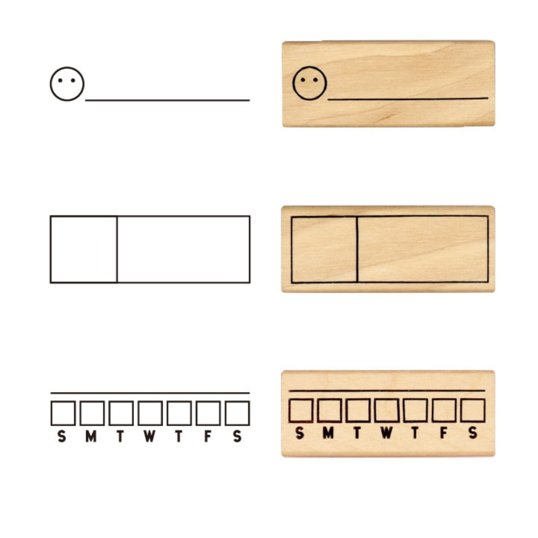 Kodomono Kao Wooden Stamp - Sticky Notes