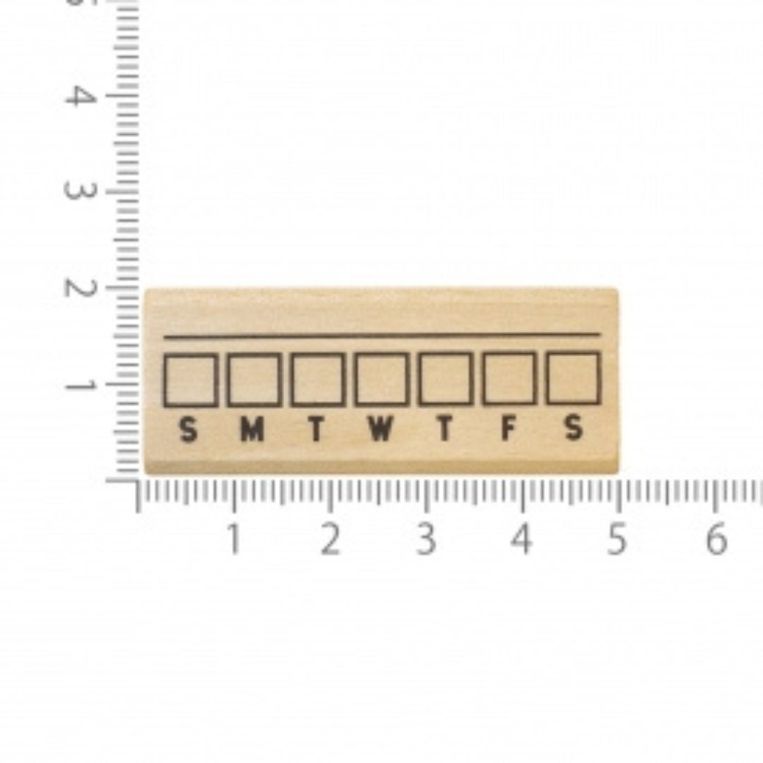 Kodomono Kao Wooden Stamp - Days Of The Week Check