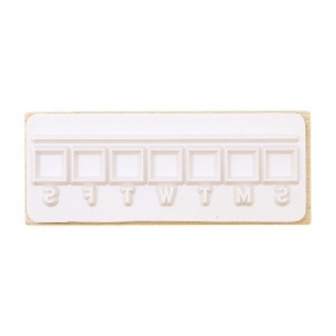 Kodomono Kao Wooden Stamp - Days Of The Week Check