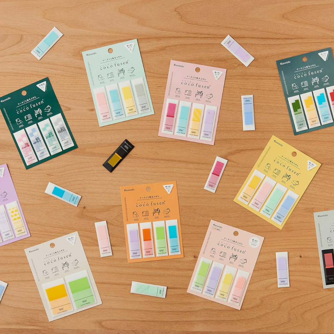 Kanmido Coco Fusen Sticky Notes - Medium - Bookmark Pastel
