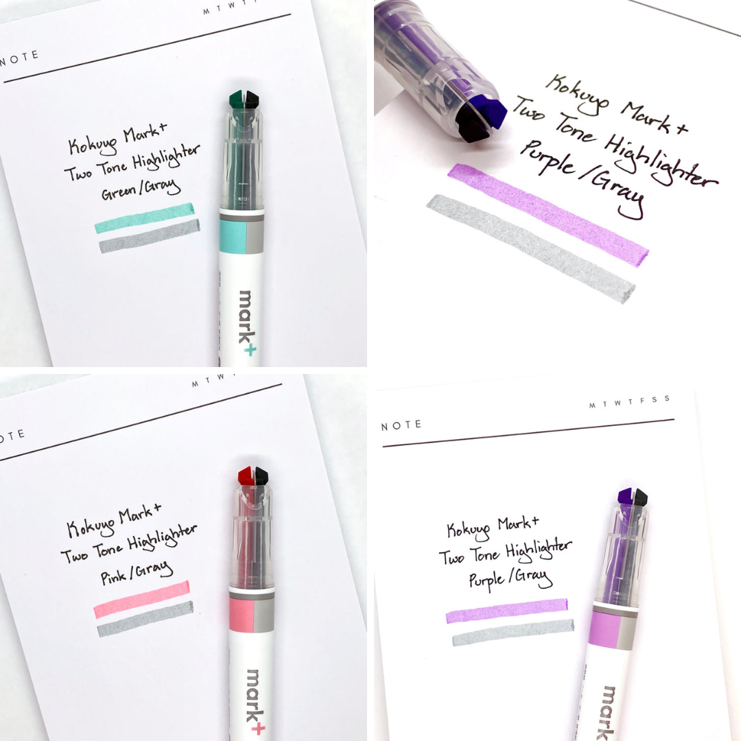 Kokuyo Mark+ Dual Tone Highlighter - Gray Shade