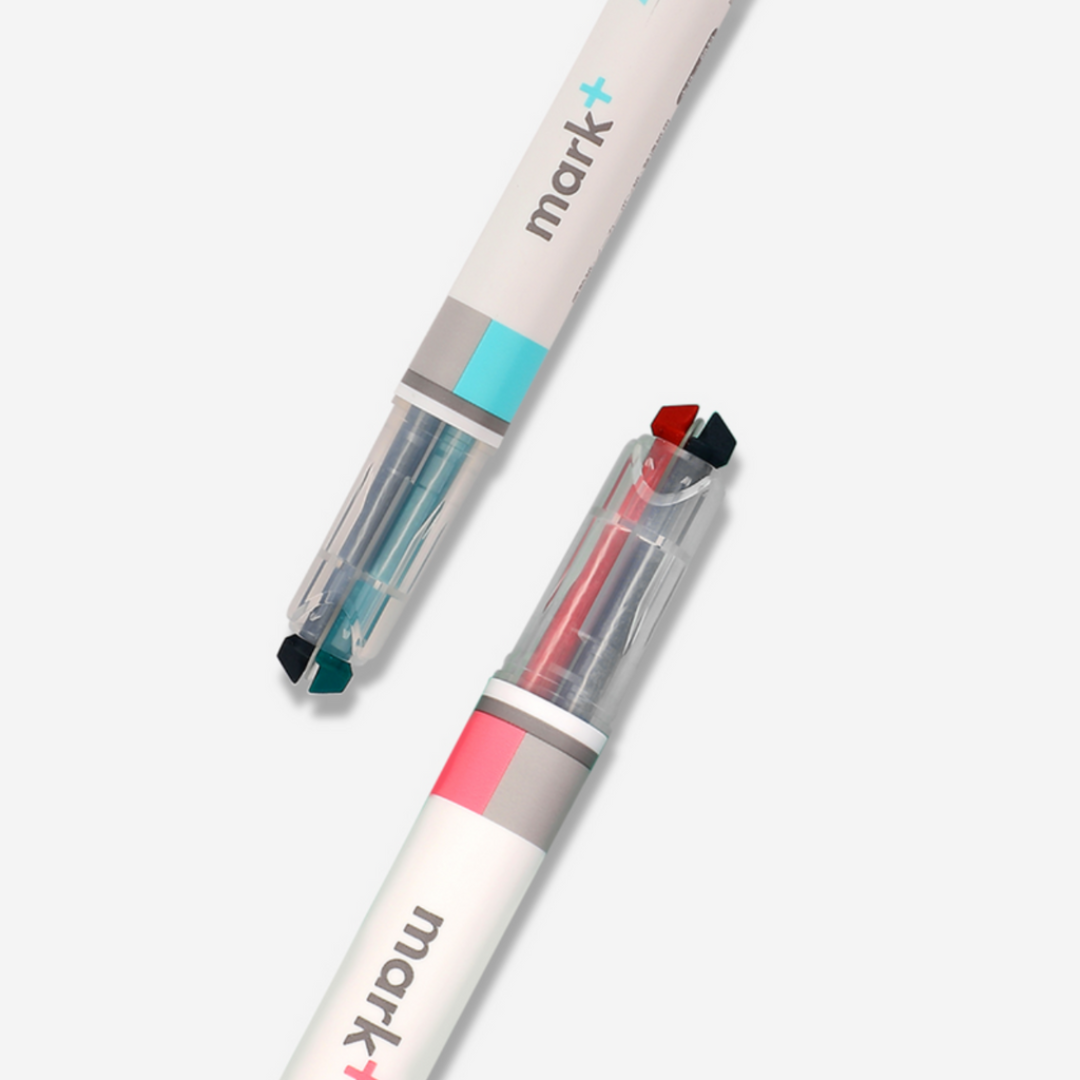 Kokuyo Mark+ Dual Tone Highlighter - Gray Shade