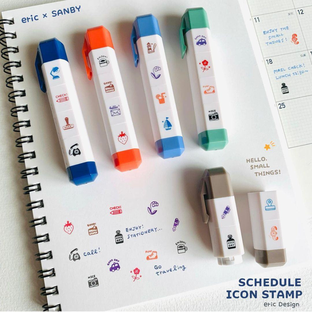 Sanby x Eric Small Things Schedule Icon Stamp - Relax