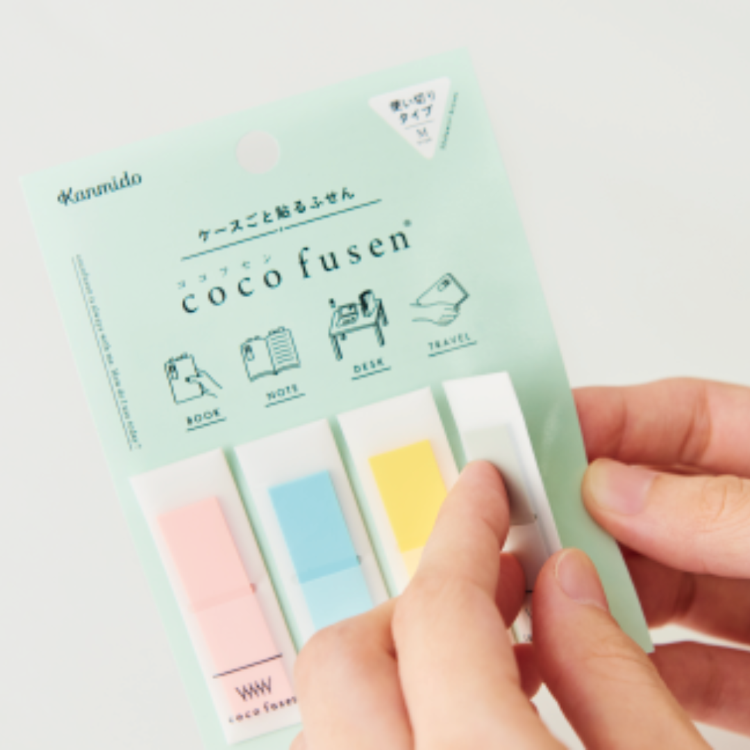 Kanmido Coco Fusen Sticky Notes - Medium - Bookmark Pastel