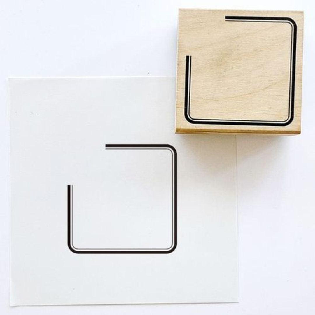 Kodomono Kao Wooden Stamp - Thick Frame