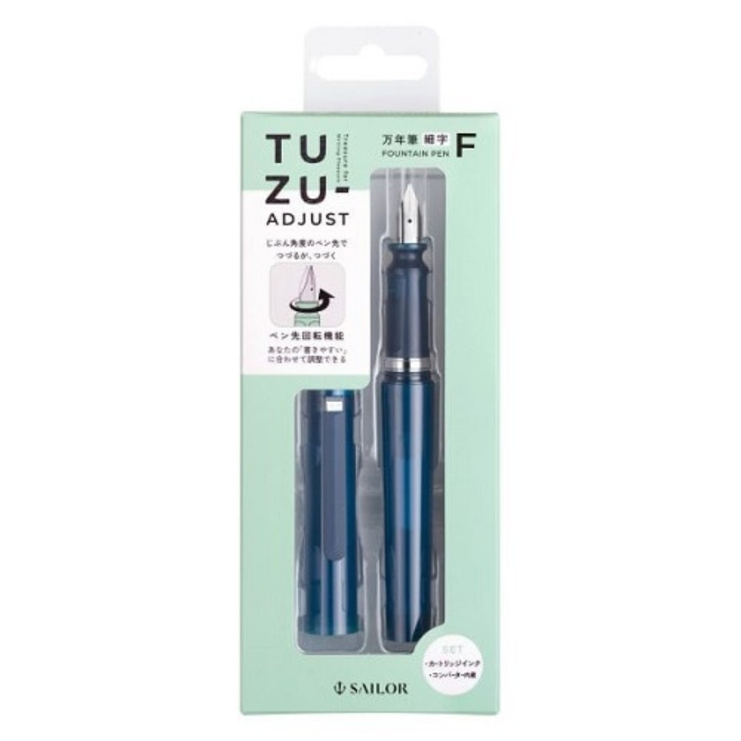 Sailor Compass TUZU Adjust Fountain Pen - Clear Navy