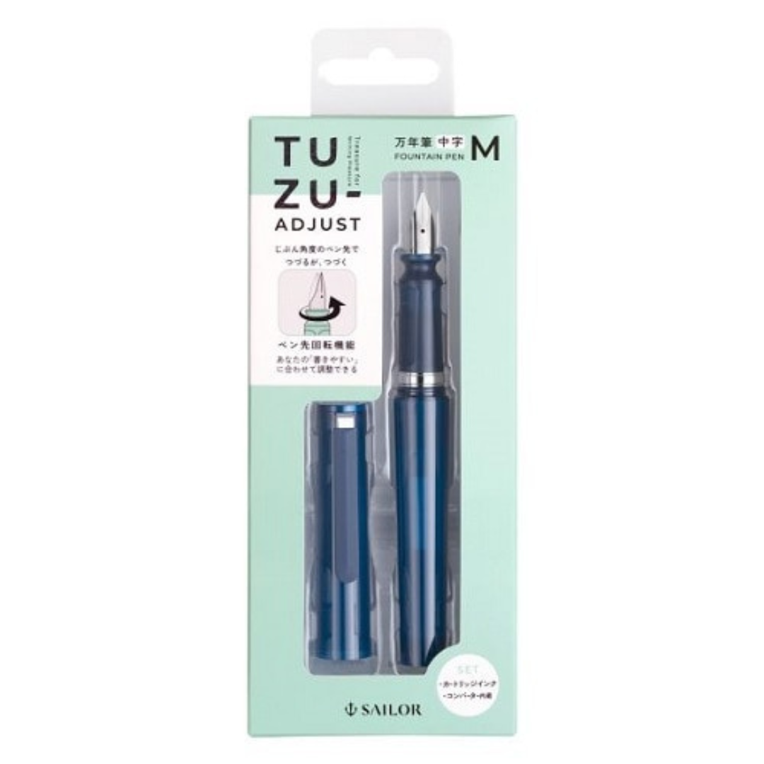 Sailor Compass TUZU Adjust Fountain Pen - Clear Navy