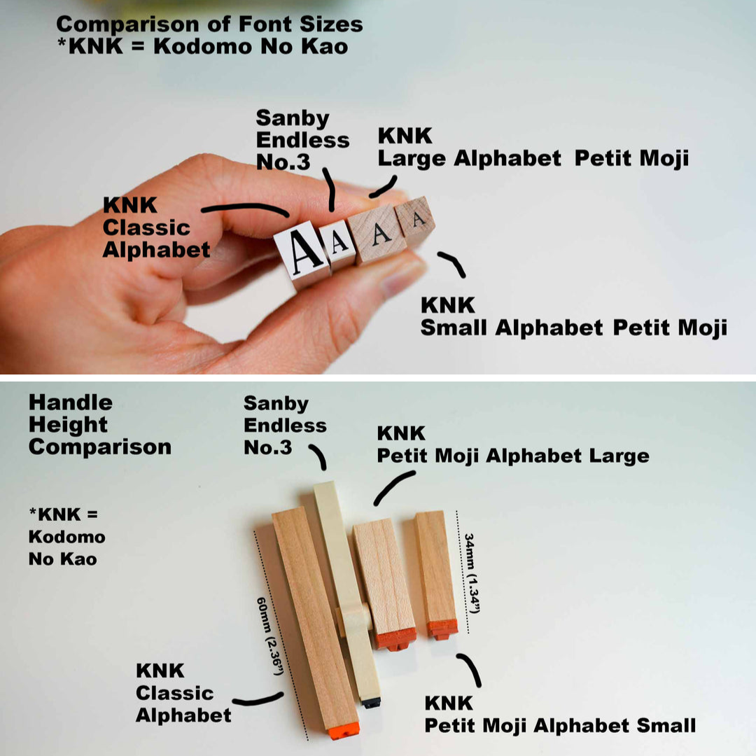Kodomono Kao Stamp - Days of the Week / Numbers / Marks - Large