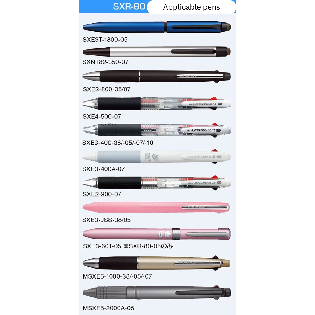 Uni SXR-80-10 K Jetstream Ballpoint Multi Pen Refill - 1.0 mm
