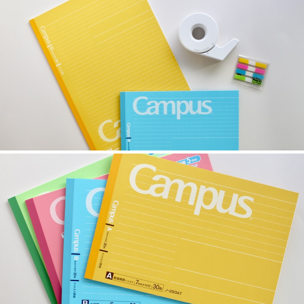 Kokuyo Campus Half Size Notebook - Half-B6 Horizontal - Dotted 6 mm Rule