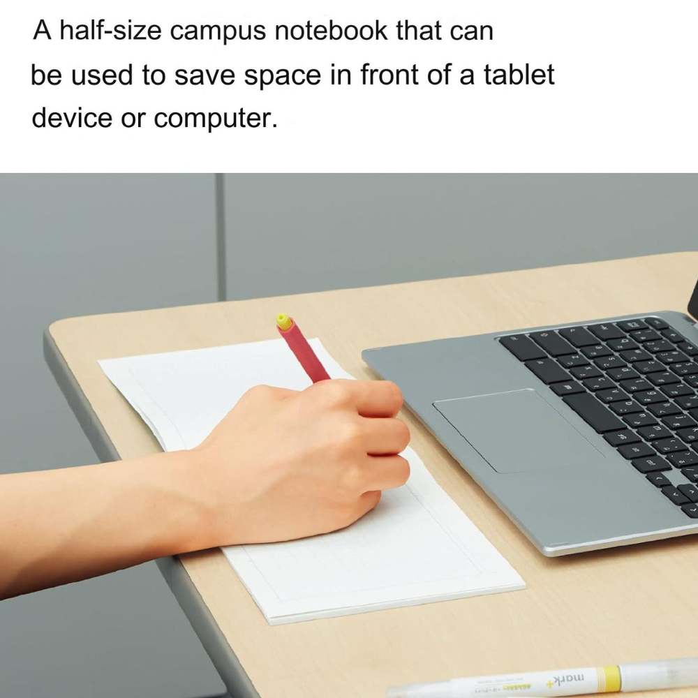 Kokuyo Campus Half Size Notebook - Half-B6 Horizontal - Dotted 6 mm Rule