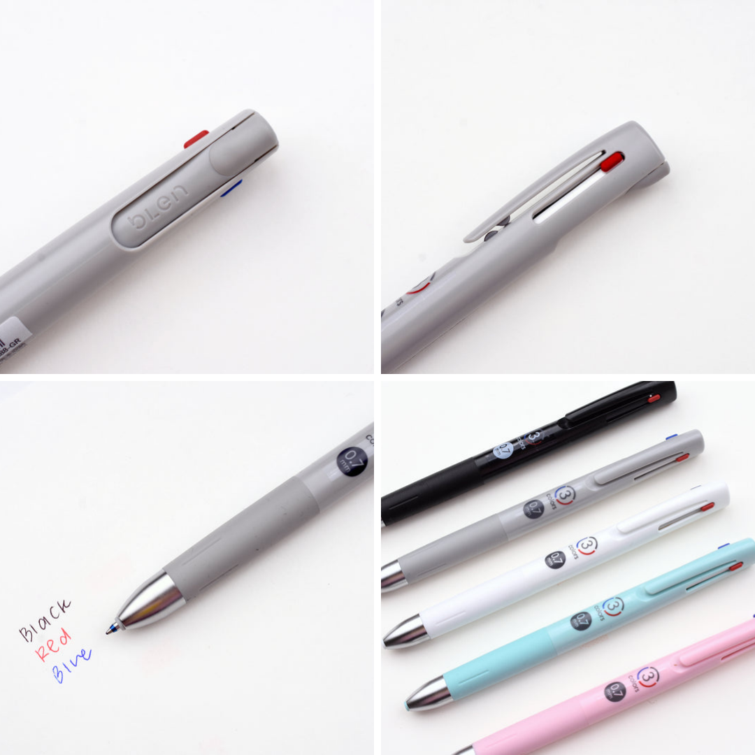 Zebra bLen 3C 3 Color Ballpoint Multi Pen & Refill - 0.5 mm