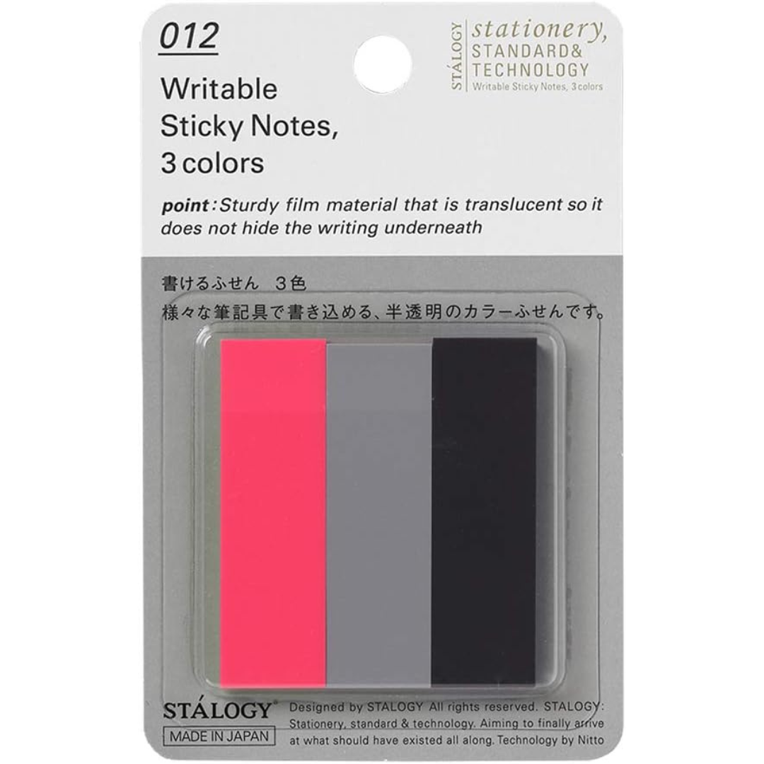 Stalogy Writable Sticky Notes 3 Colors - Set A/B/C/D