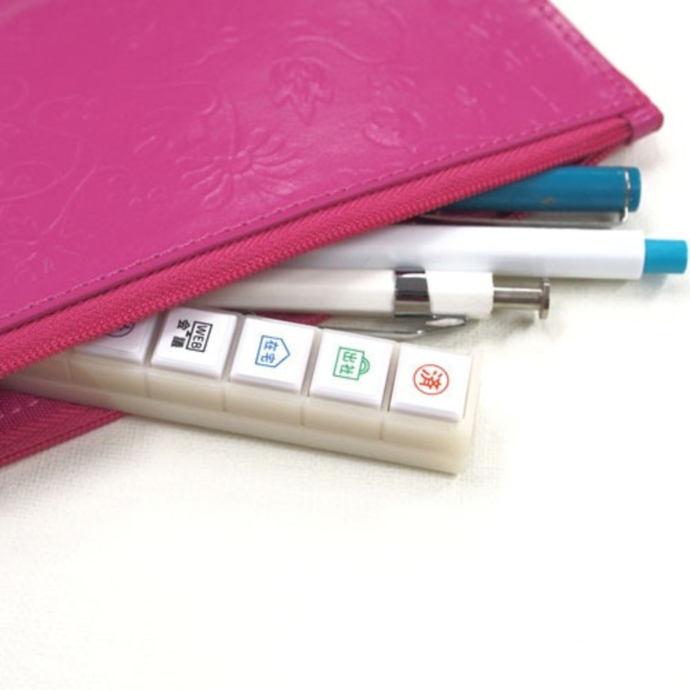 Kodomo no Kao Pochitto6 Push-Button Stamp - Stripe Marks