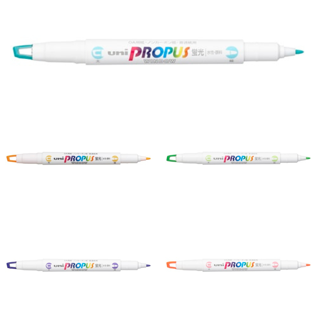 Uni Propus Window Double-Sided Highlighter - 4.0 mm / 0.6 mm - Single