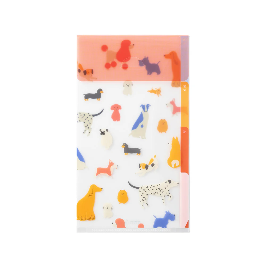 Midori 3 Pockets Clear Folder A5 Slim with Flap - Dog
