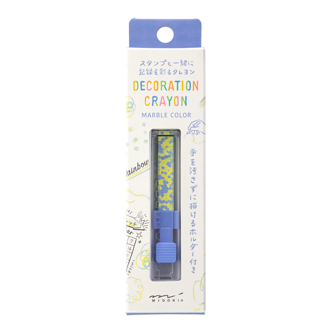 Midori Decoration Crayon Yellow-Green x Purple