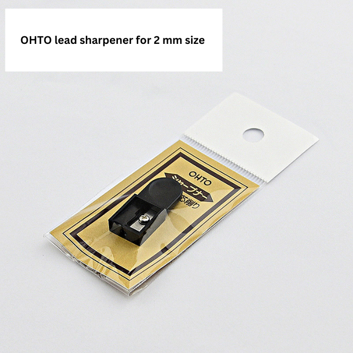Ohto Wooden Mechanical Pencil, Sharpener & Leads - 2.0 mm