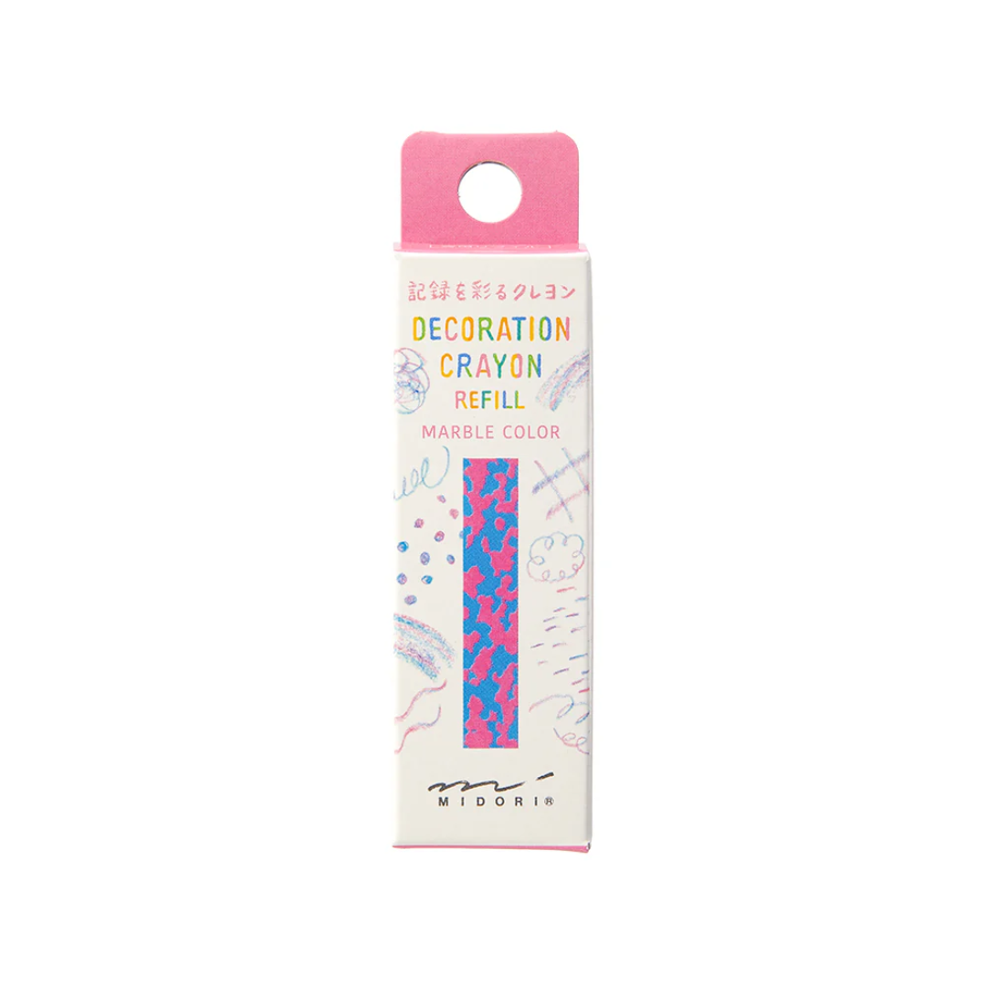 Midori Decoration Crayon Pink x Light Blue Refill