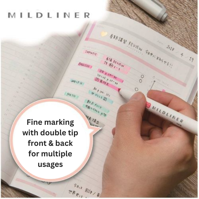Zebra Mildliner Double-Sided Pastel Highlighter - Single