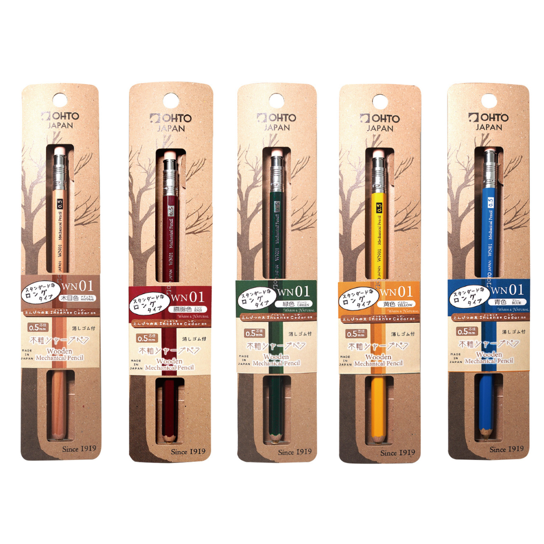 Ohto Wooden Mechanical Pencil - 0.5 mm
