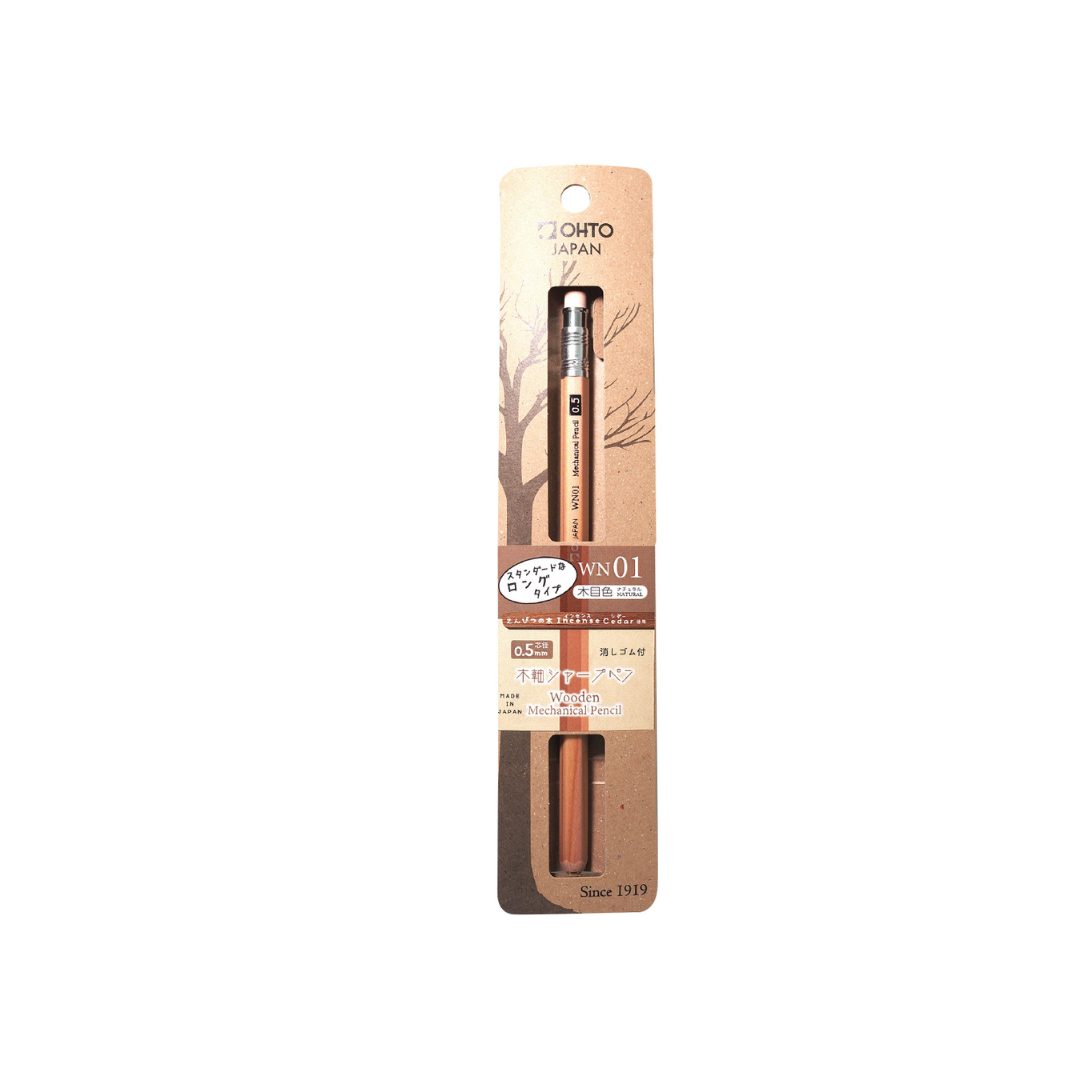 Ohto Wooden Mechanical Pencil - 0.5 mm