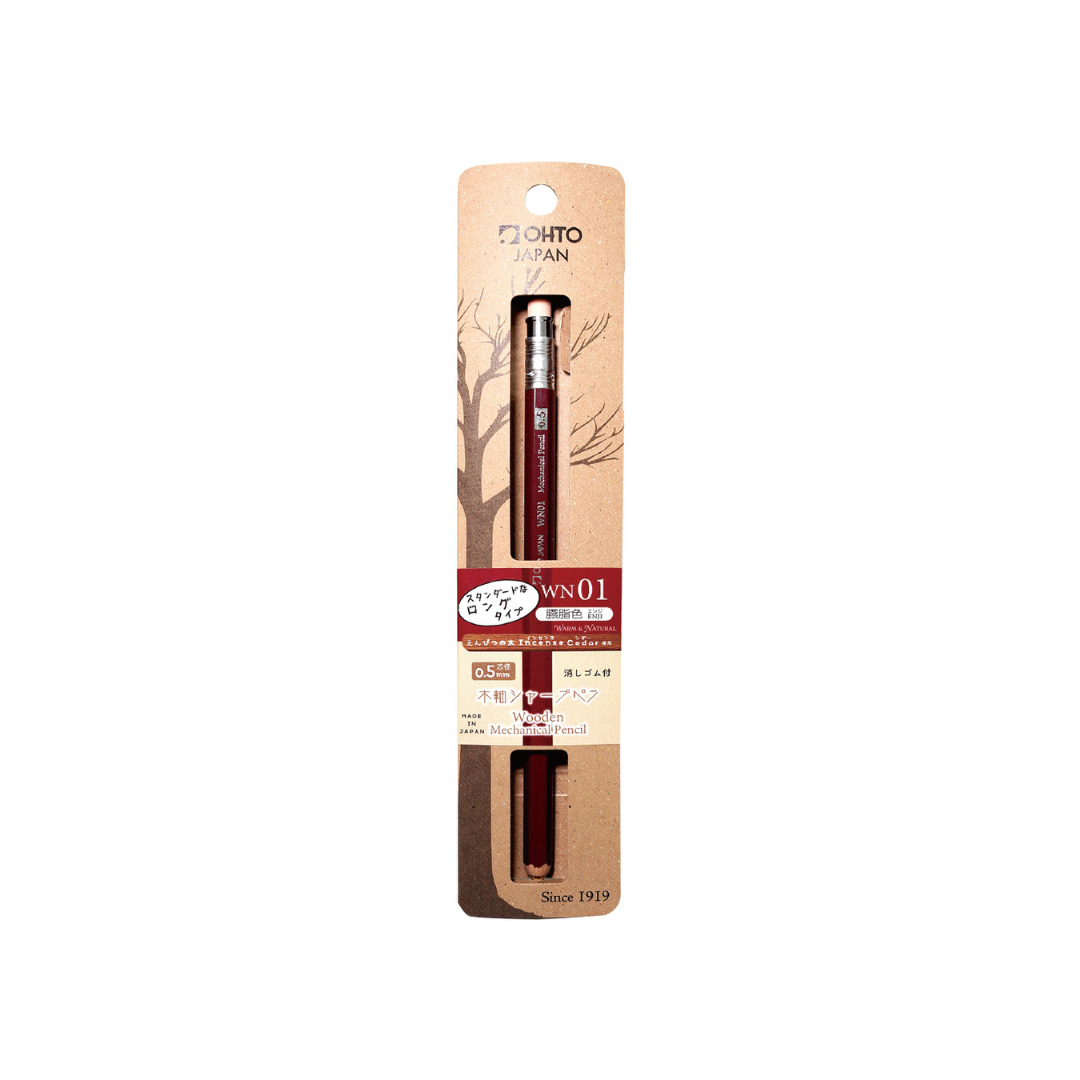 Ohto Wooden Mechanical Pencil - 0.5 mm
