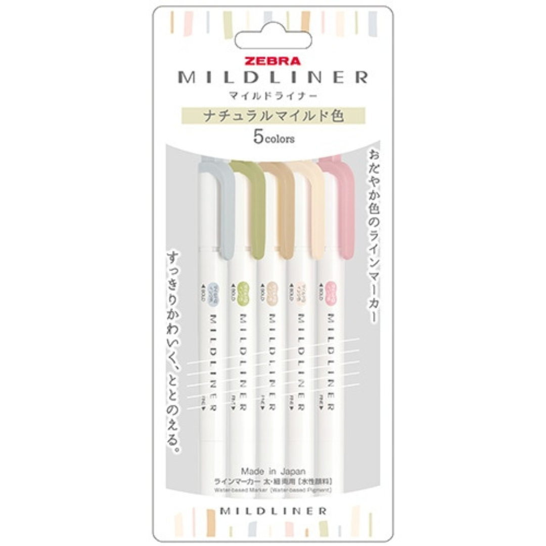 Zebra Mildliner Double-Sided Highlighter Pastel Set