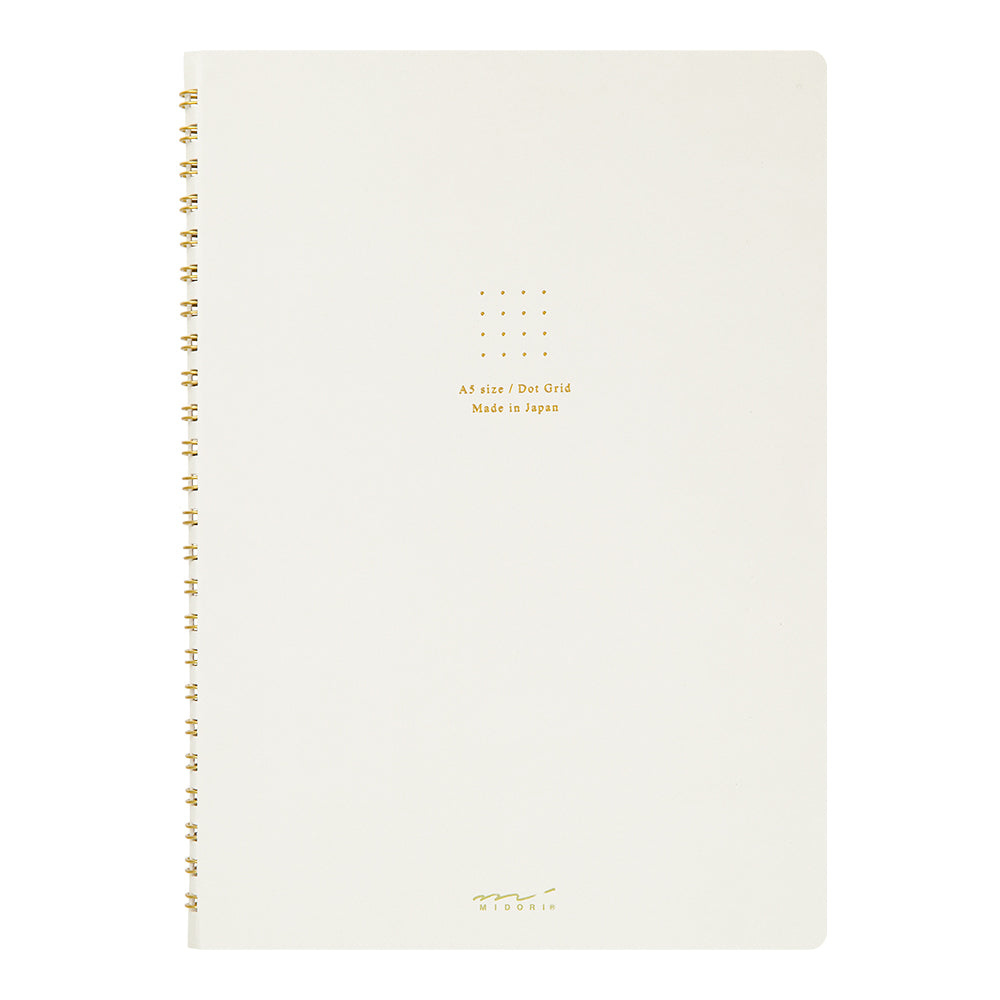 Midori Dot Colour Ring Notebook - A5 - 120 Pages