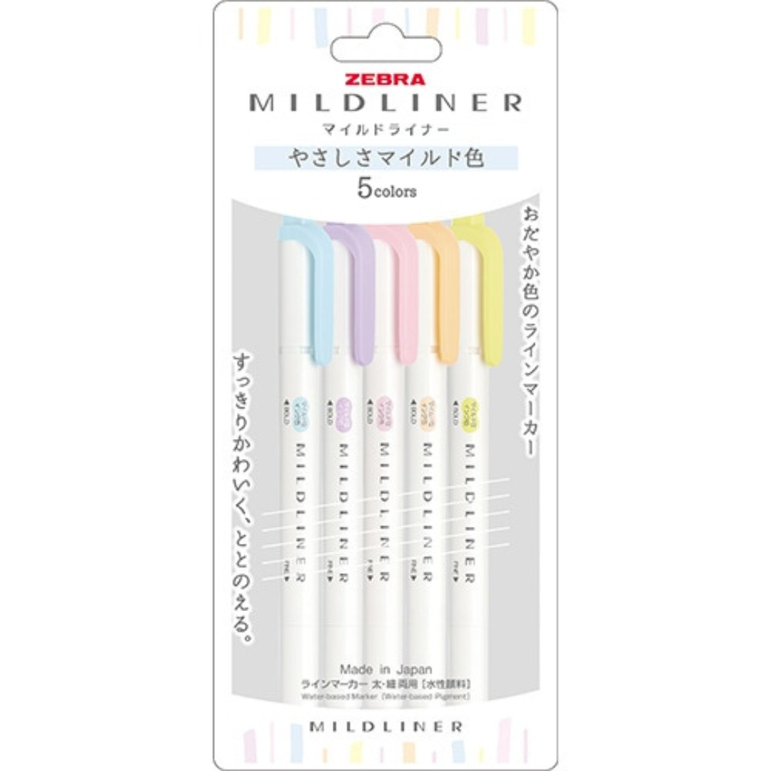 Zebra Mildliner Double-Sided Highlighter Pastel Set