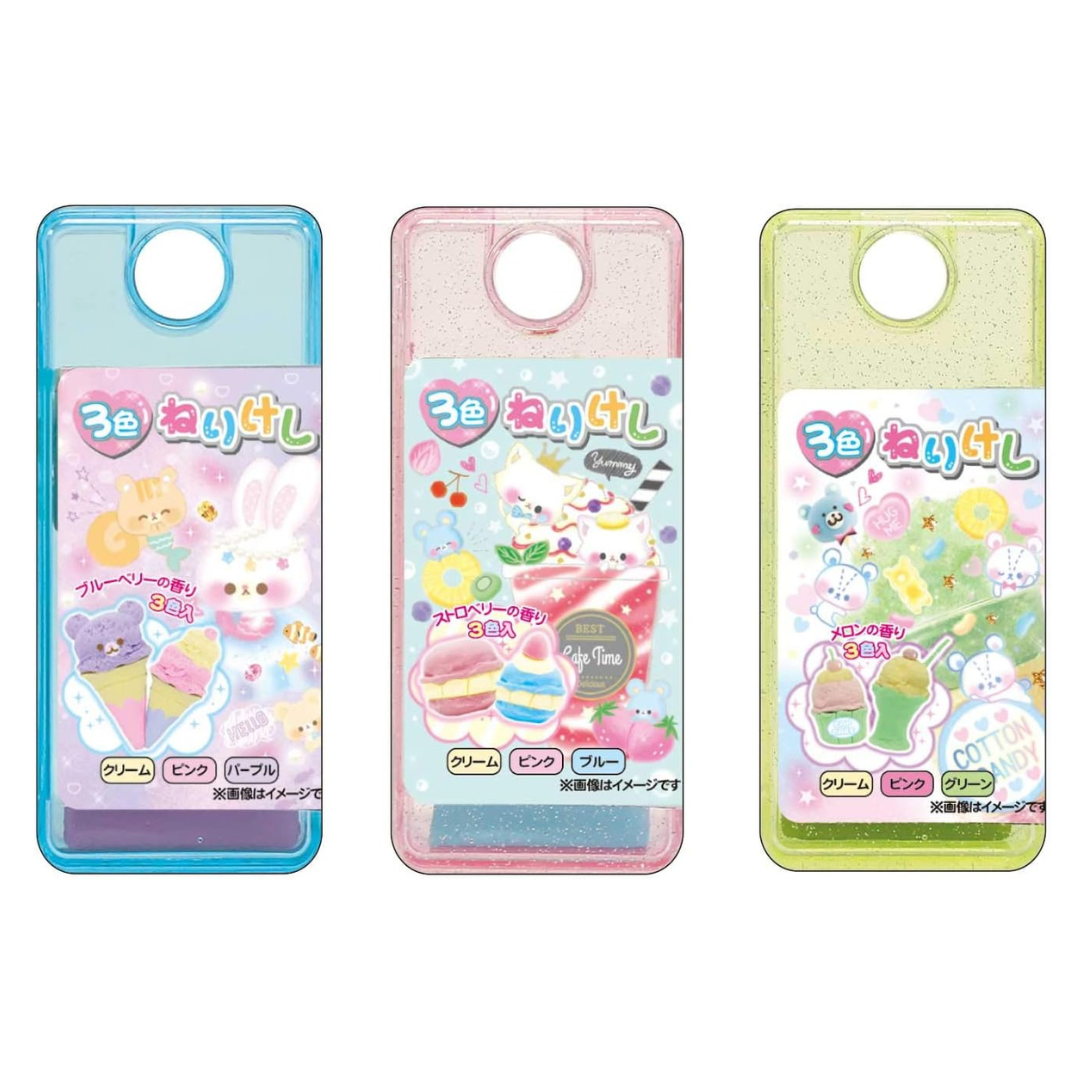 Lemon eraser 3 colors pastel Kneaded Erasers
