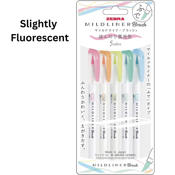 Zebra Mildliner Double-Sided Highlighter Brush Sets - Brush / Extra Fine