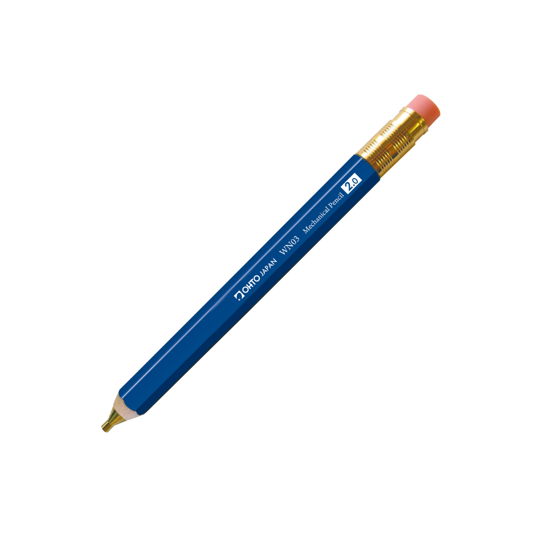 Ohto Wooden Mechanical Pencil, Sharpener & Leads - 2.0 mm