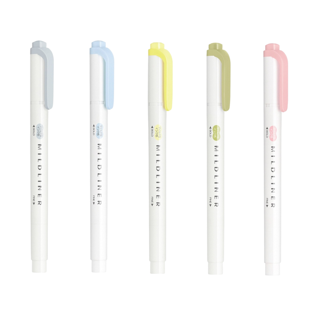 Zebra Mildliner Double-Sided Pastel Highlighter - Single