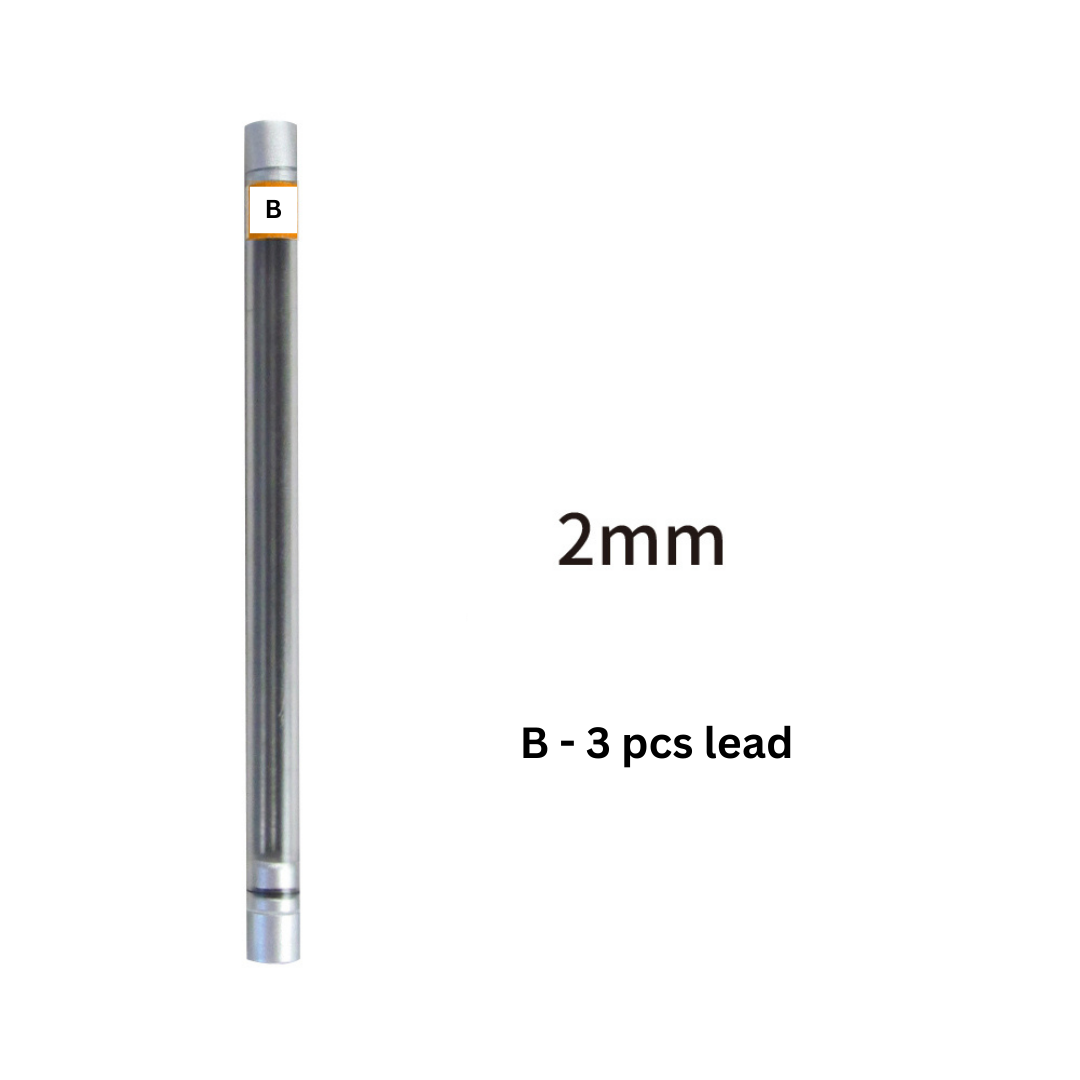 Ohto Wooden Mechanical Pencil, Sharpener & Leads - 2.0 mm