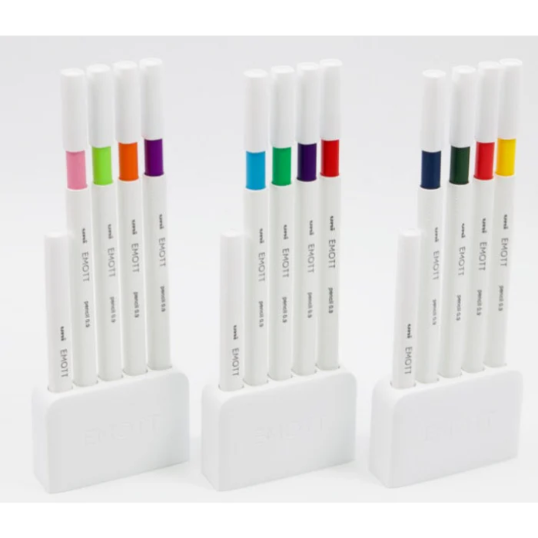 Uni EMOTT Color Mechanical Pencil - 0.9 mm - 4 Color Set