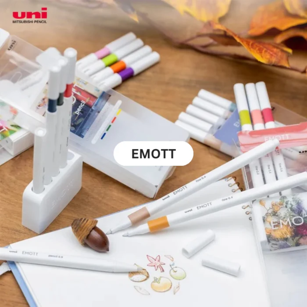 Uni EMOTT Color Mechanical Pencil - 0.9 mm - 4 Color Set