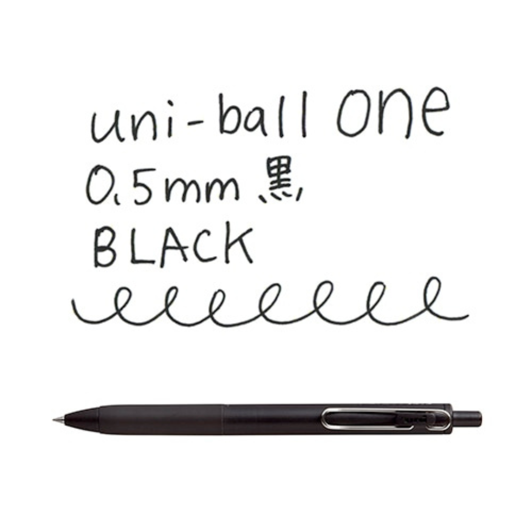 Uni-ball One Gel Black Body Pen - 0.38 & 0.5 mm