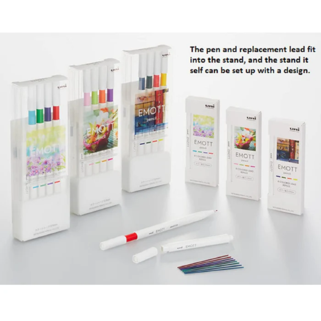 Uni EMOTT Color Mechanical Pencil - 0.9 mm - 4 Color Set