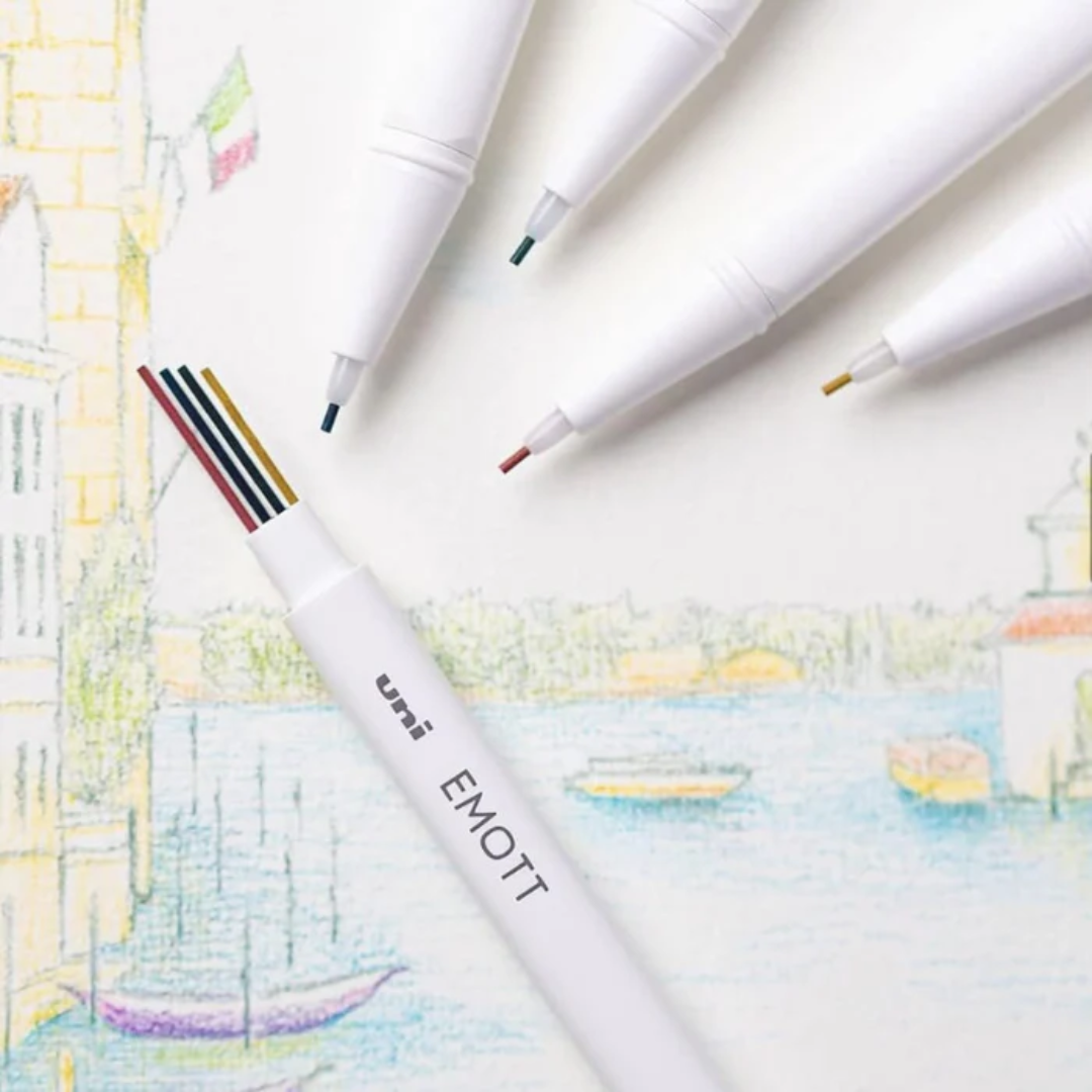 Uni EMOTT Color Mechanical Pencil - 0.9 mm - 4 Color Set