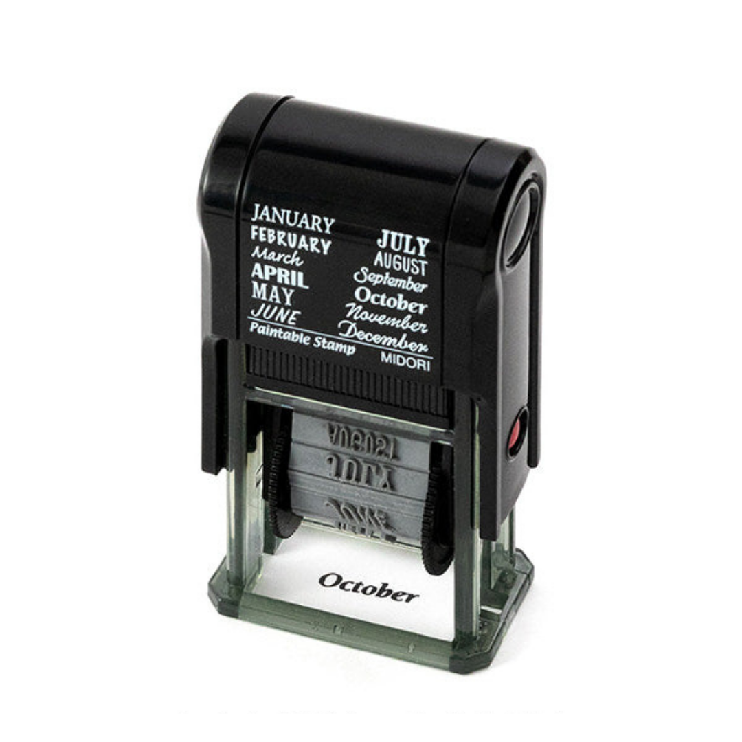 Midori Paintable Rotating Stamp - Self-Inking - Month