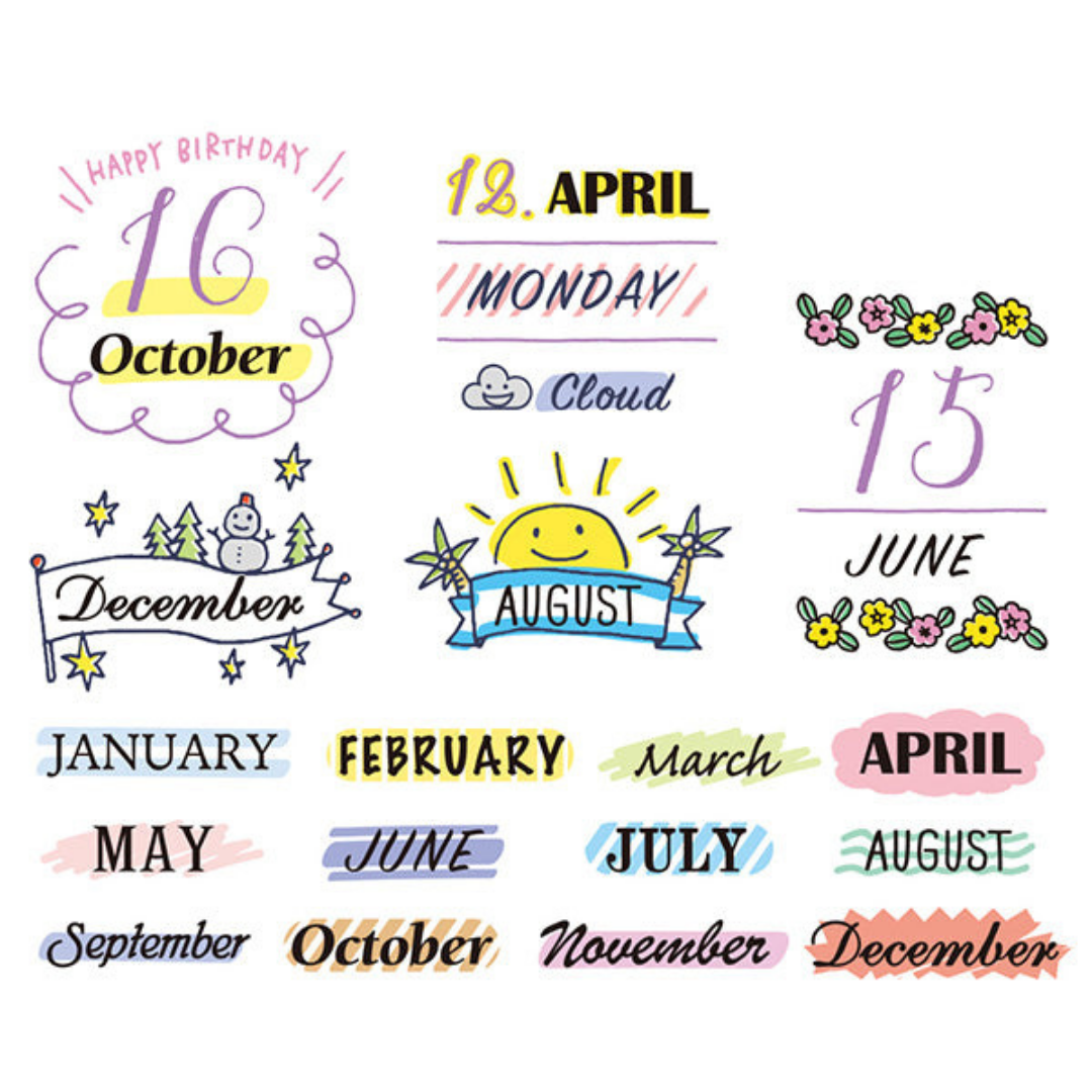 Midori Paintable Rotating Stamp - Self-Inking - Month