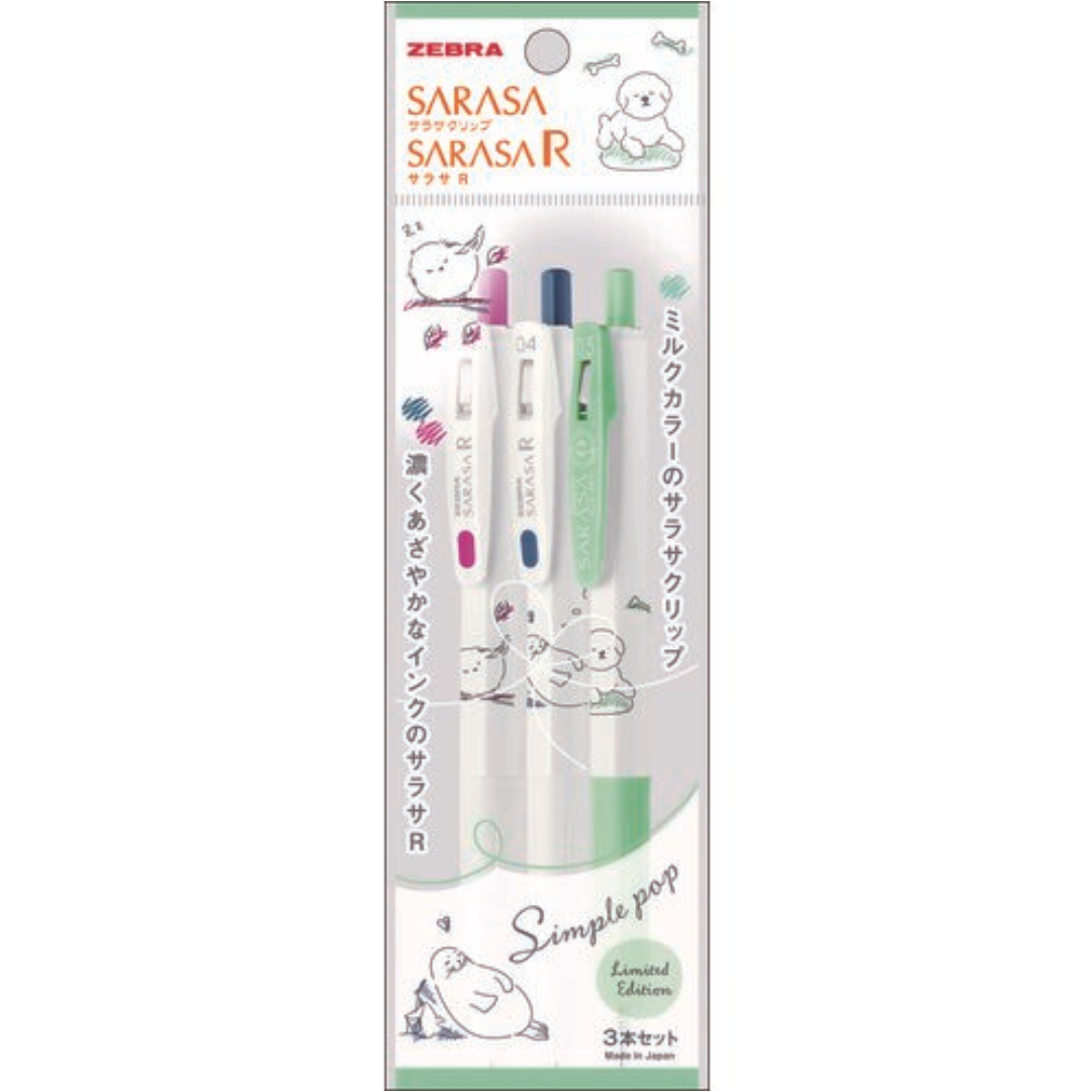 Zebra Sarasa R Simple Pop Gel Pen Set - Limited Edition