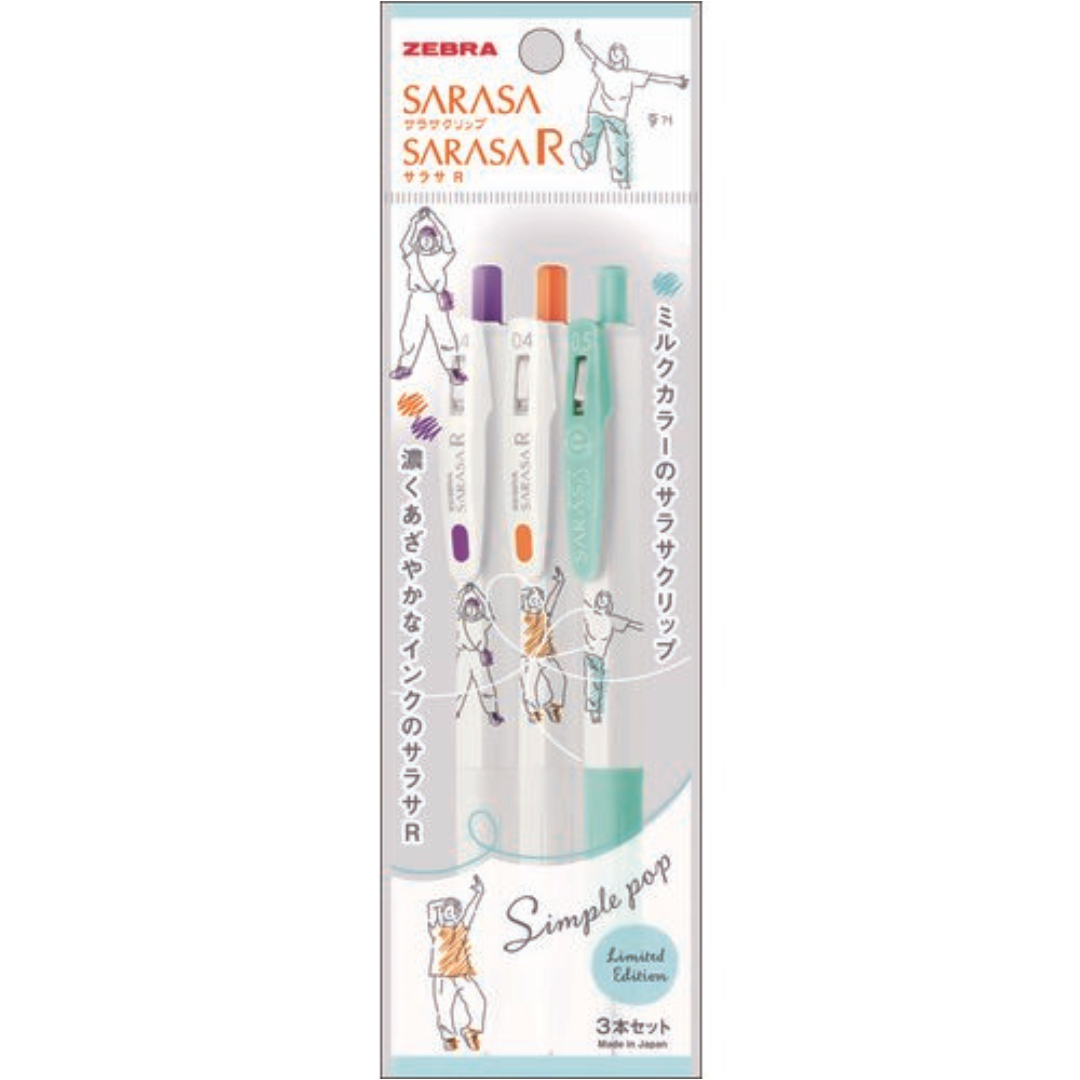 Zebra Sarasa R Simple Pop Gel Pen Set - Limited Edition