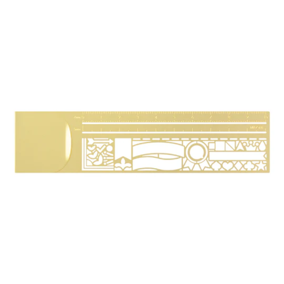 Midori Clip Ruler - Decorative Pattern A