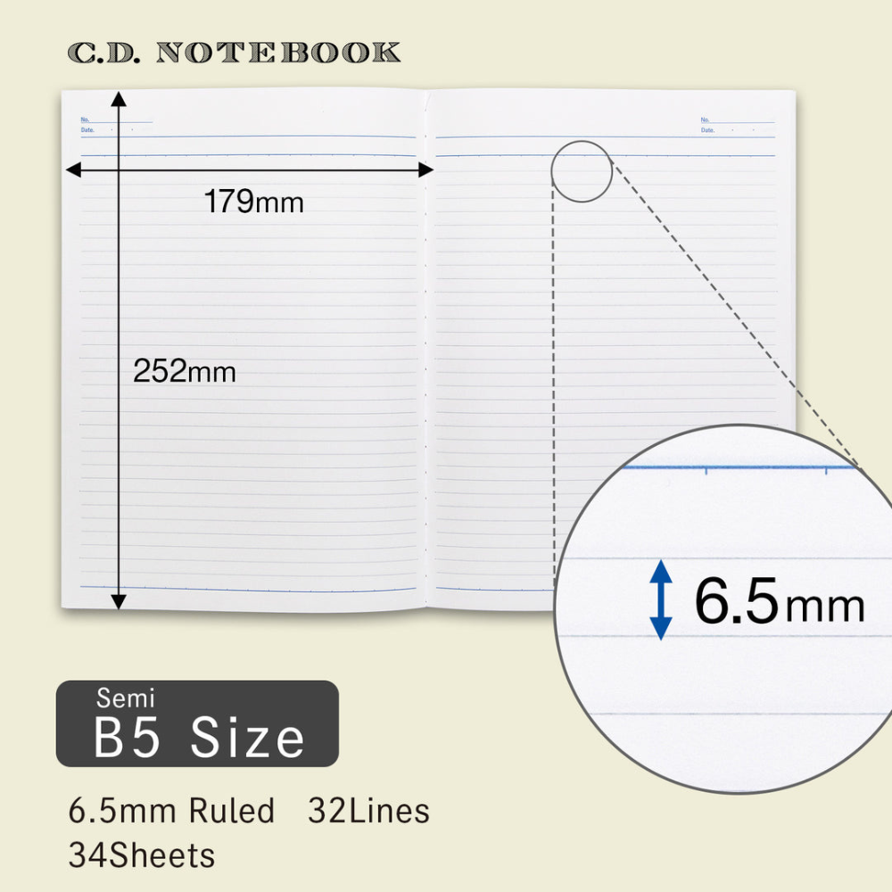 Apica CD Lined Ruled Notebook B5