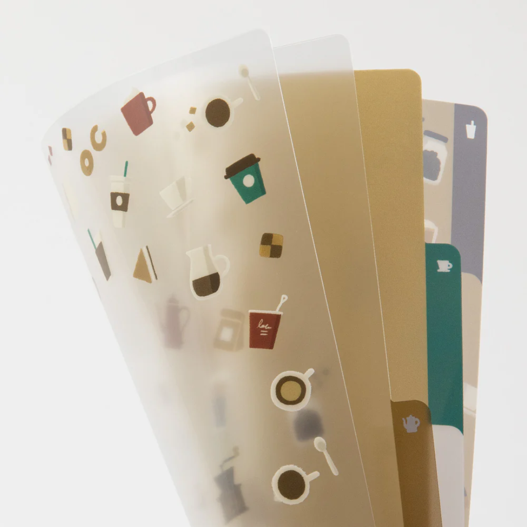 Midori 3 Pockets Clear Folder A5 - Coffee A