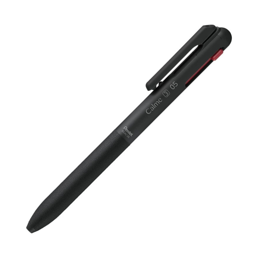 Pentel Calme 3 Color Multi Pen - 0.5 & 0.7 mm - Black